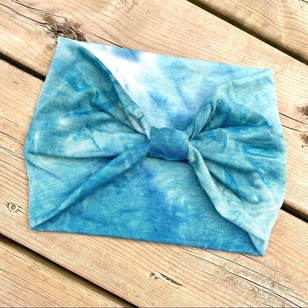 Tie-dye-SOFT MEADOW-Boho Gypsy/hippy wide headband turban silky soft fabric - Picture 10 of 16
